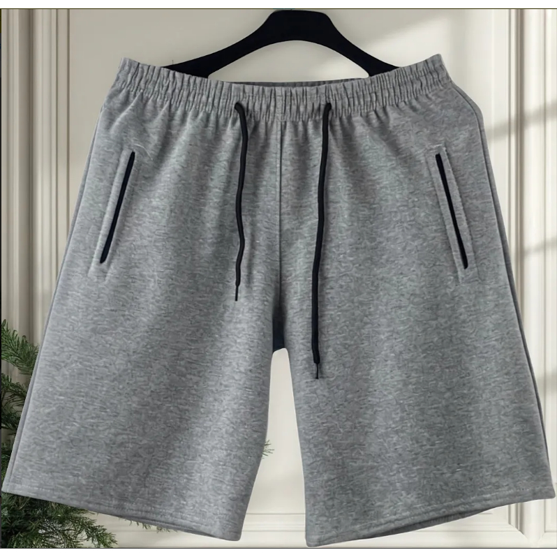 bermuda moletom masculino adulto 2 bolsos lateral com ziper