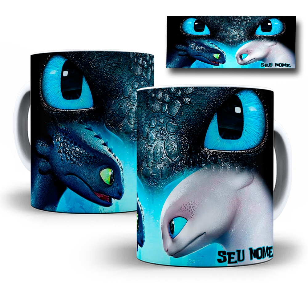 Caneca Porcelana Como Treinar o seu Dragão Banguela COM SEU NOME em Oferta na Shopee