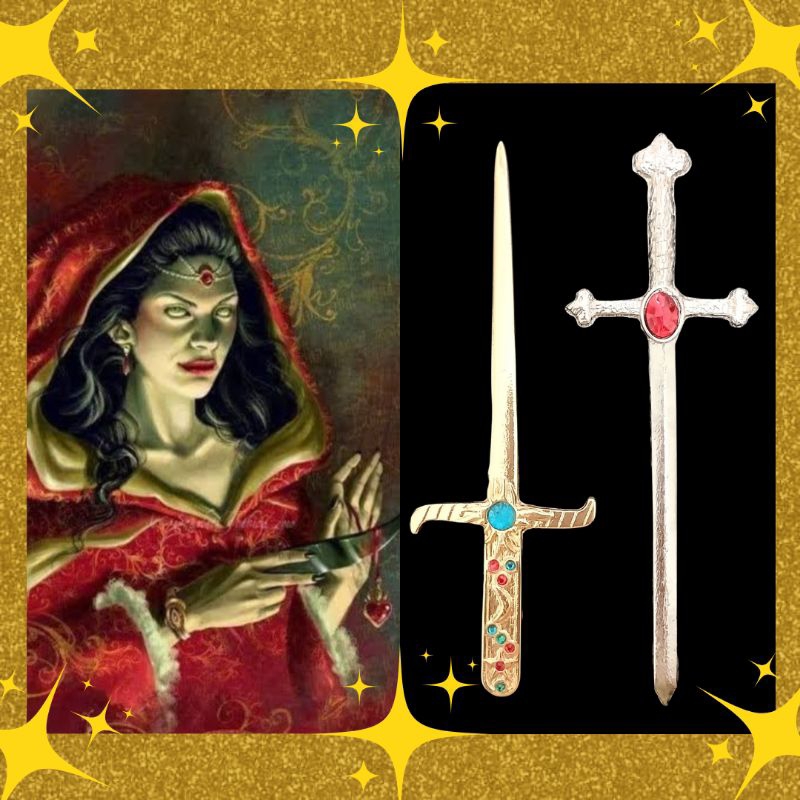 Athame adaga punhal cigana bruxa wicca magia - Bijoux by Vivi.