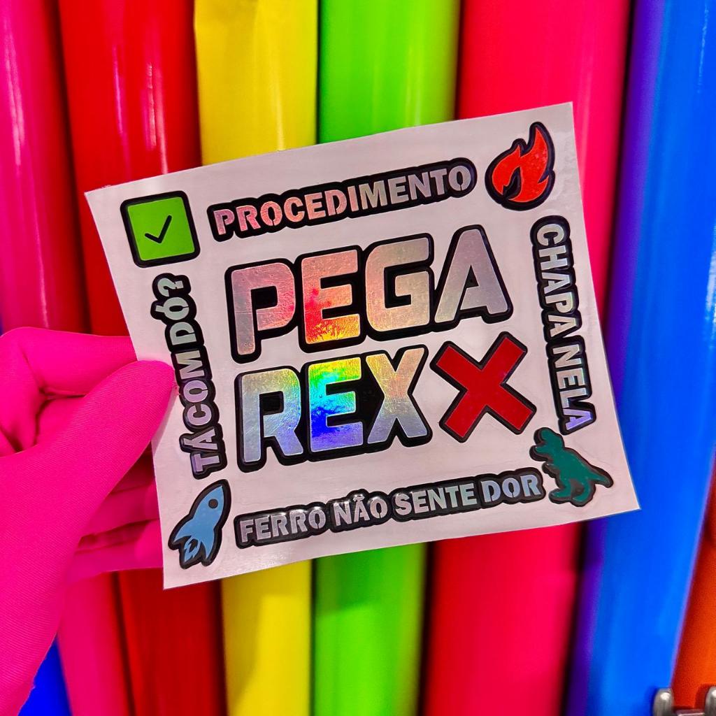 [12x9,8cm] | Adesivo| Pega Rex l para motos em Oferta na Shopee
