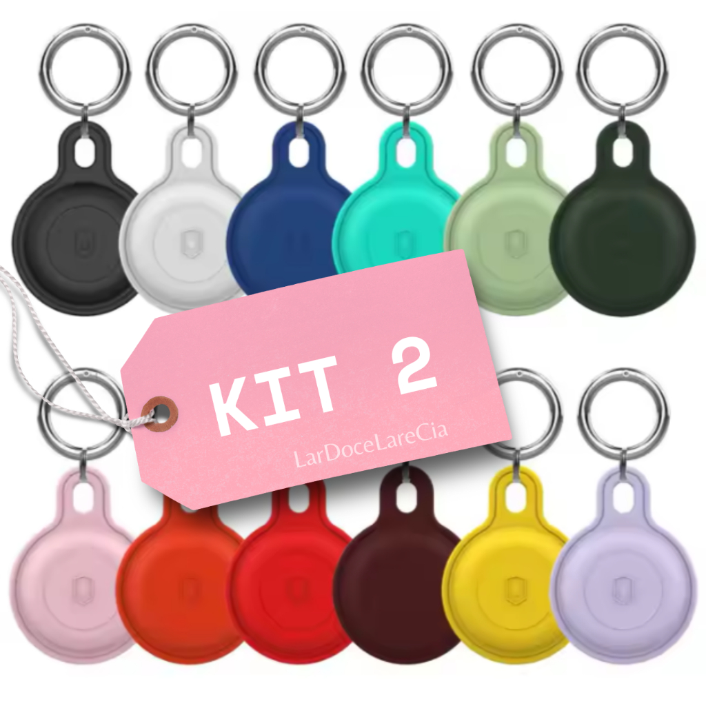 KIT Capa de Silicone para AirTag - Proteção e Estilo para Pets, Chaves e Mochilas - Varias Cores em Oferta na Shopee