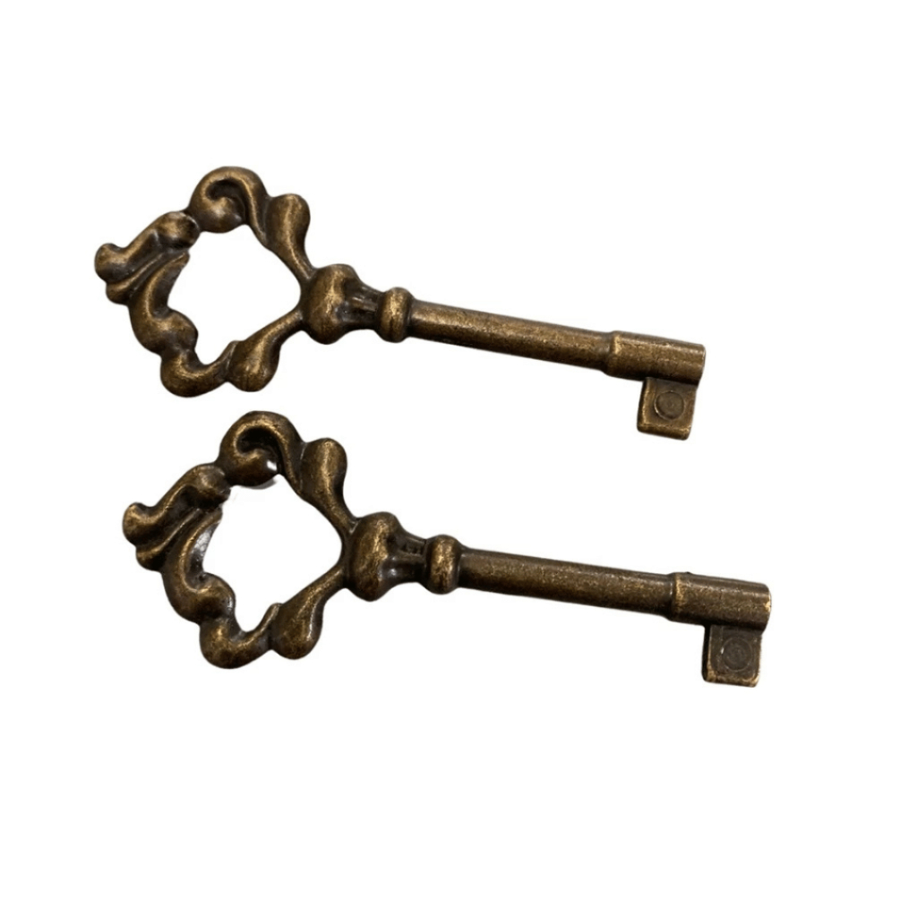 Chave Colonial Bronze para Fechadura de Guarda-Roupa – Kit com 2 Unidades em Oferta na Shopee