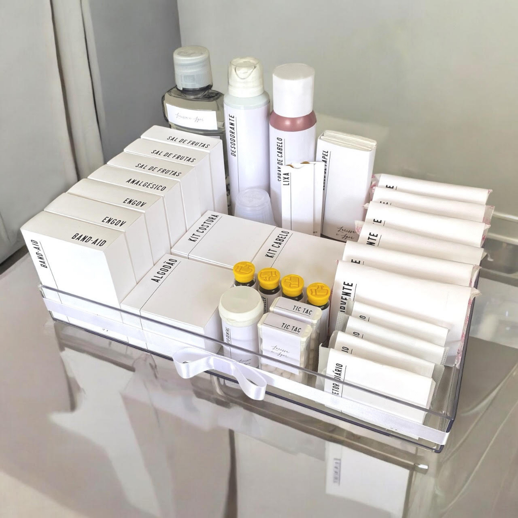 Kit Toalete Personalizado para Banheiro, Casamento, Feminino e Masculino, com bandeja