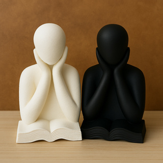 Escultura Pensador da Leitura Livros Minimalistas Escultura Decoração Quarto Moderno Leia Descrição em Oferta na Shopee