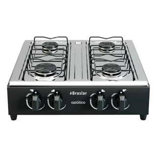 FOGAO COOKTOP ASIATICO DE MESA PRETO BRASLAR em Oferta na Shopee