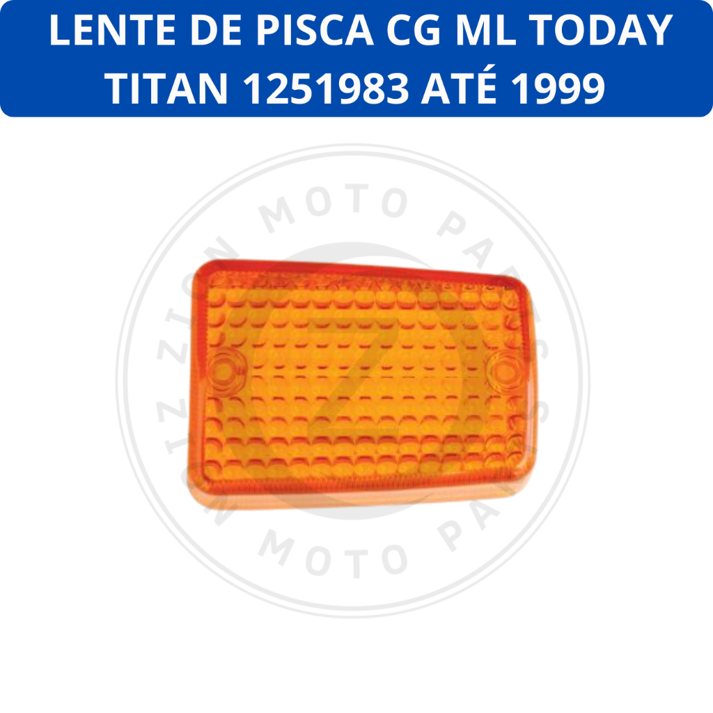 Kit 4 Lente de Pisca CG Today 125 ML / Turuna 1983 Até 1999 Ambar