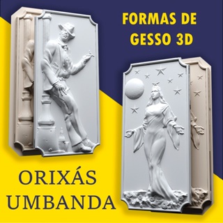 Forma De Gesso 3D | Molde Para Gesso | Placa De Gesso | Orixás em Oferta na Shopee