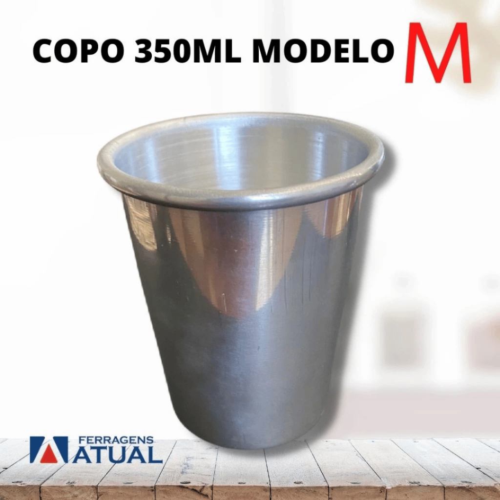 Copo de Alumínio Modelo M para Caneca Artesanal com Latinha 350ml – 10 Unidades