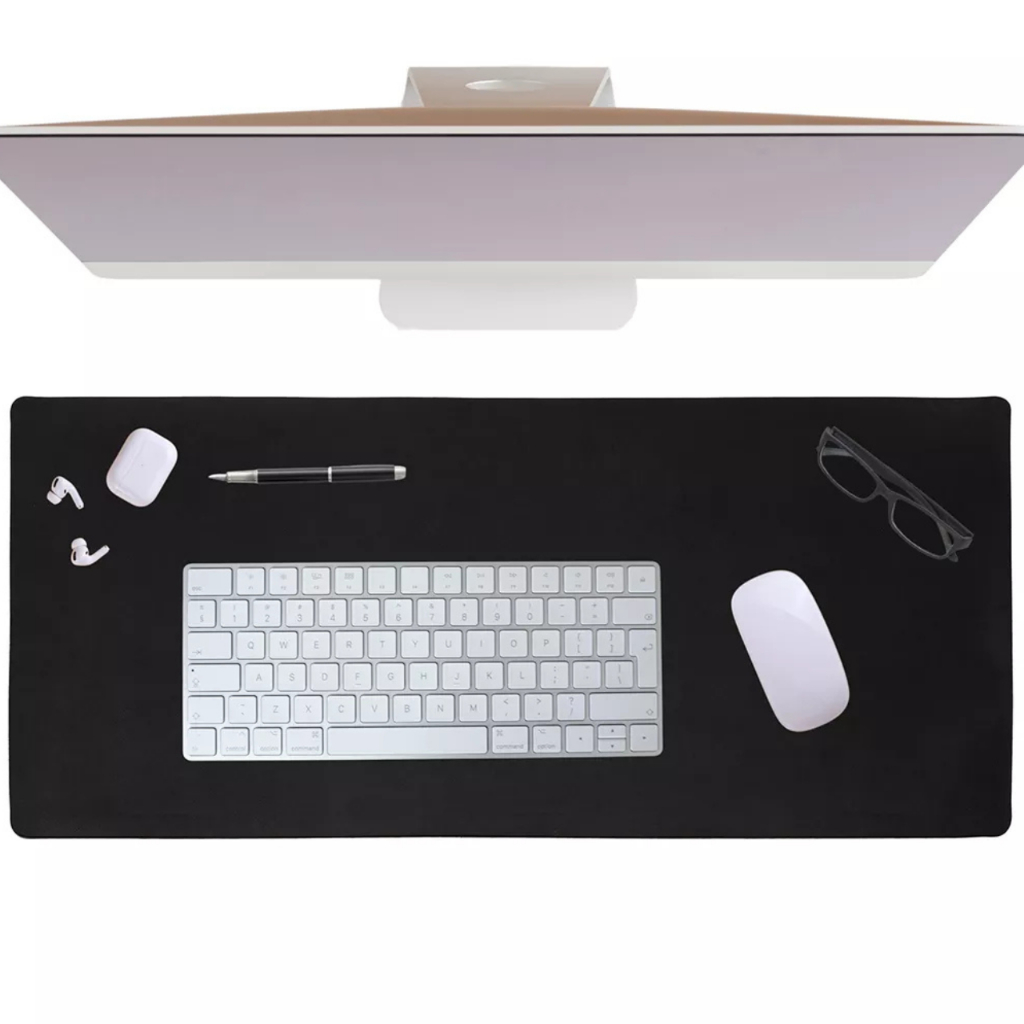 Mouse Pad Desk Pad Gamer Sem Desenho Extra Grande 90x40cm Preto Marrom Café