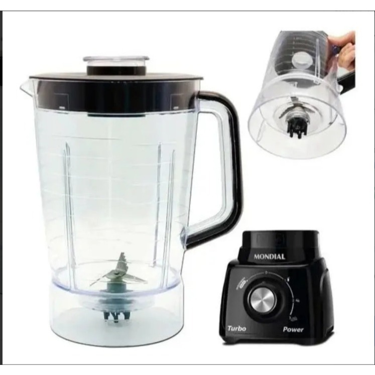 Copo Jarra para Liquidificador Compatível Mondial Turbo Power L-99 FB – ( Atenção AO Modelo)