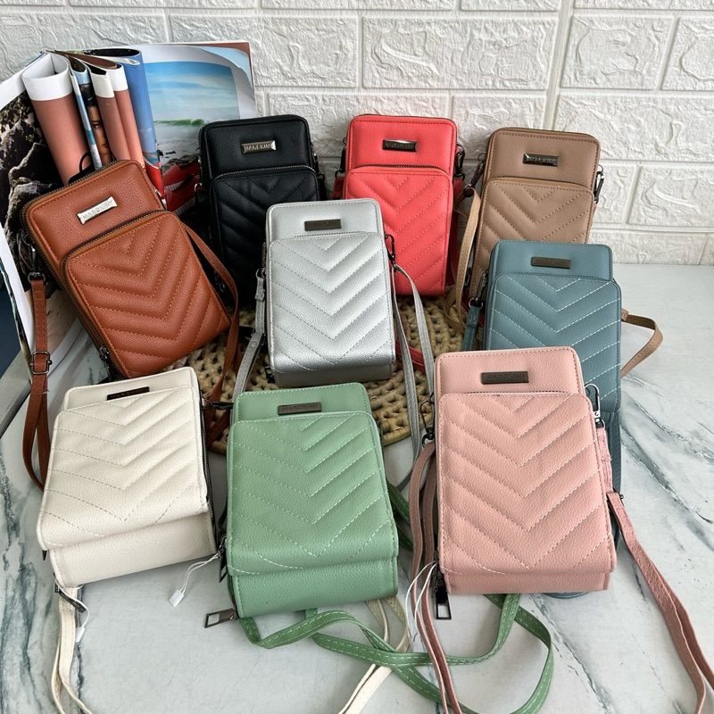 Bolsa Feminina Transversal Porta Celular Com 3 Divisórias em Oferta na Shopee