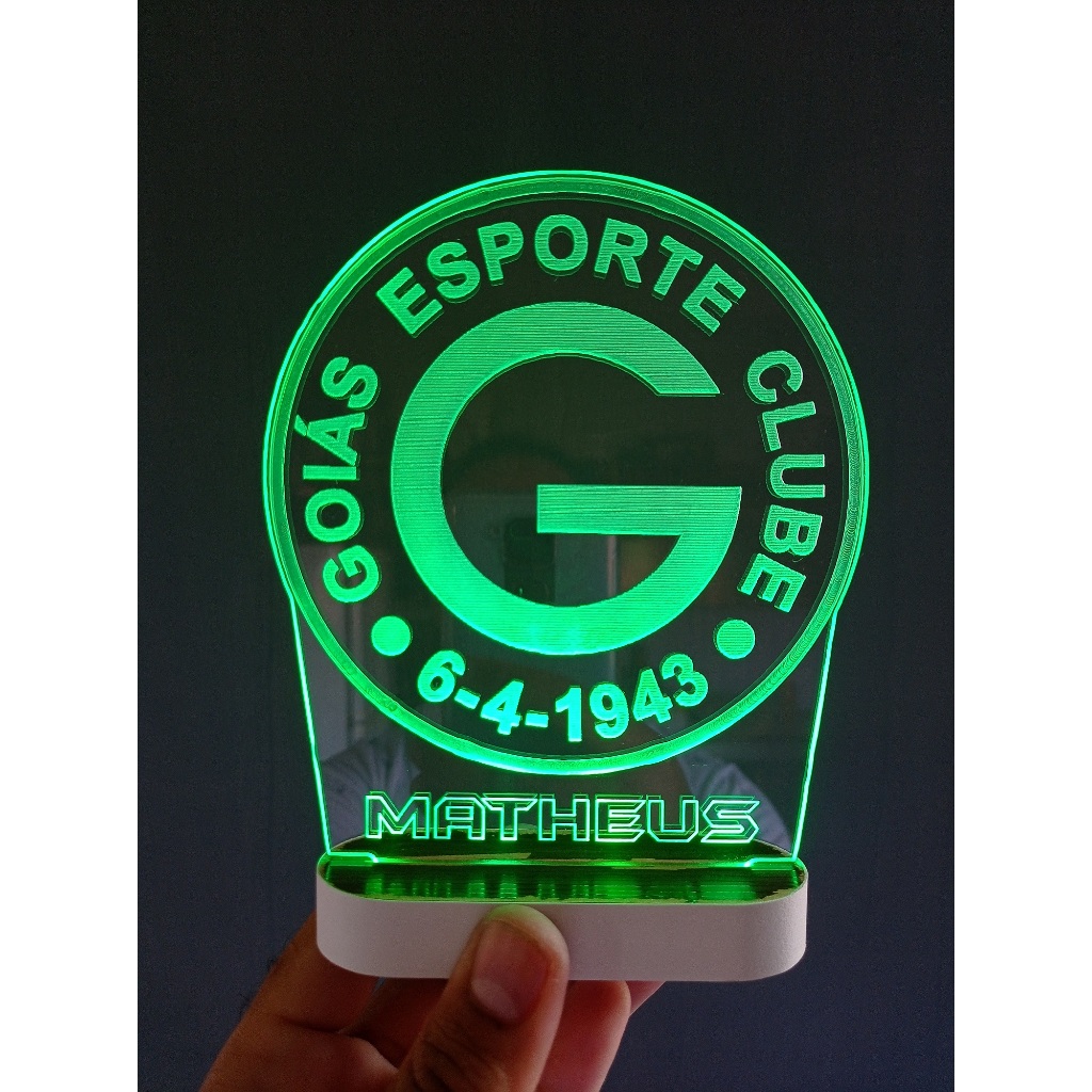 Luminária de mesa Futebol Goiás Esporte Clube - Luminacrilics