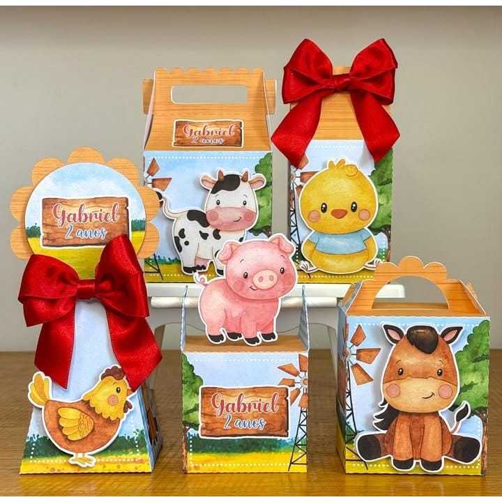 personalizados fazendinha menino PEGUE E MONTE lembrancinhas kit para festa em Oferta na Shopee