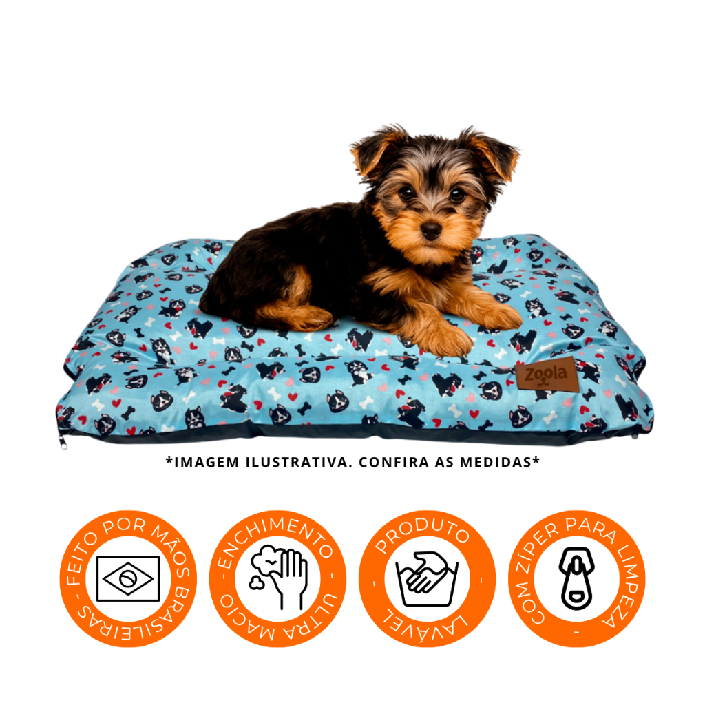 Colchonete Para Cachorro Gato Caminha Zoola Pet 60cm X 40cm	Capa Lavavel - Melhor Preço!