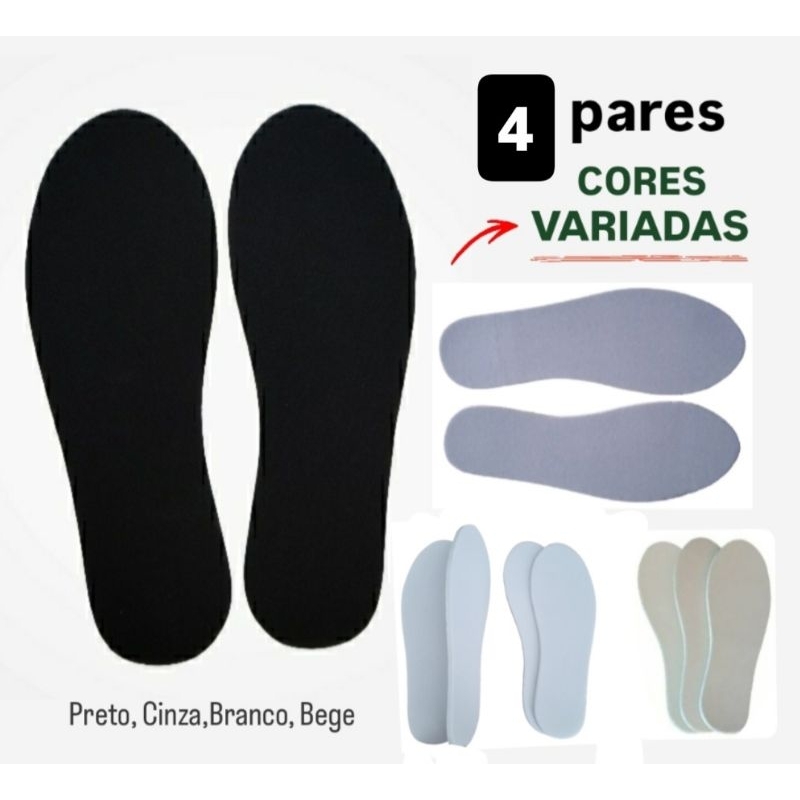 KIT PALMILHA CONFORTÁVEL EM EVA 6 MM 25 AO 45, P/ TÊNIS MASC.E FEM.,SAPATO,BOTA,CHUT,TENIS FEMININO