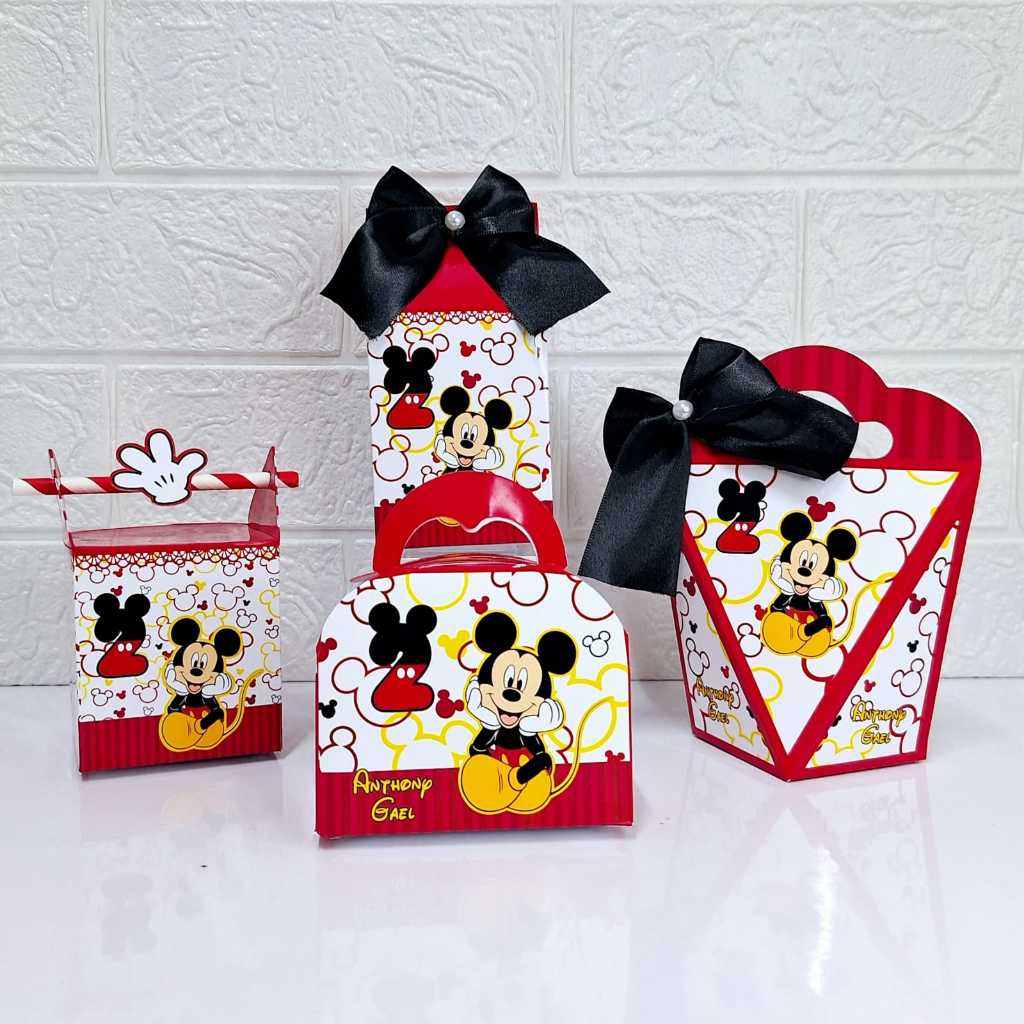 Mickey Mouse Kit Caixas PEGUE E MONTE Caixinhas Personalizadas MICKEY Mimos / Lembrancinhas / FESTAS / ANIVERSÁRIO