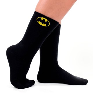 Meia Batman Cano Médio Morcego Bruce Wayne Gotham City Arkham Knight Comics DC Super Heróis Quadrinho em Oferta na Shopee