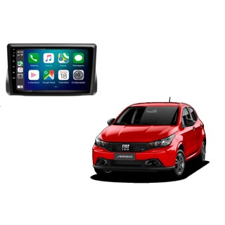 Multimidia 9 Polegadas Android 4GB/64GB com Carplay - Fiat Argo Cronos Moldura e Câmera De Ré