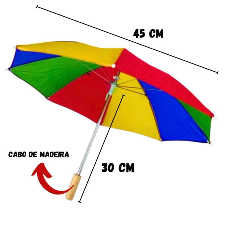 1~6 DECORACAO FESTA JUNINA MINI GUARDA CHUVA SOMBRINHA PARA FESTA JUNINA SAN-30 FESTA JUNINA2025(EX) (CHOCO)