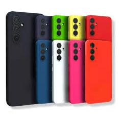Kit 2X1 Samsung Galaxy A17 5G - Capa Silicone Aveludada Colorida Veludo + Película Ceramica 9D Top