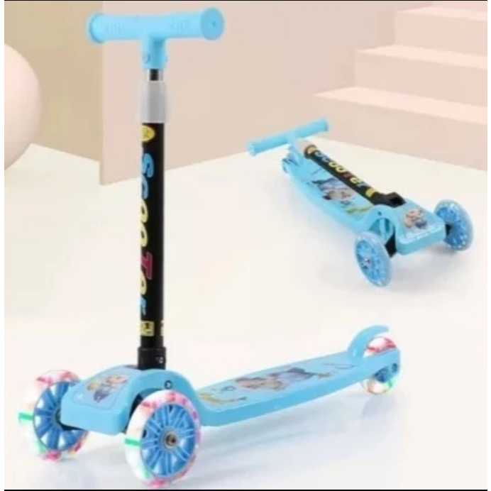 Patinete Infantil 3 Rodas De Led Dobrável Scooter Crianças - 1715