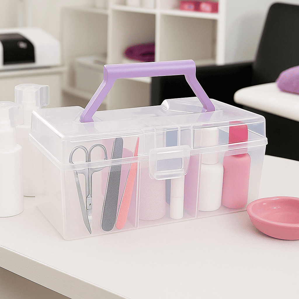 Maleta Multiuso Frasqueira Organizadora Para Manicure C/ Divisória Removível Make Esmalte