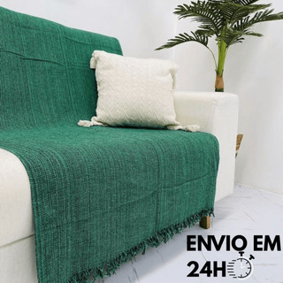 Manta Para Sofá ou Cama Luxo Gigante 210x120 Tipo Capa de Sofá Protetora 100% Algodão Decorativa