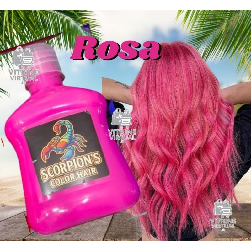 Tonalizante Scorpion’s Color Hair 200ml – Tonalizante Capilar Adulto e Infantil ( Rosa )