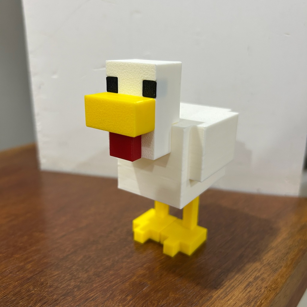 Galinha Mine 9cm – Item Decorativo em 3D blocos craft