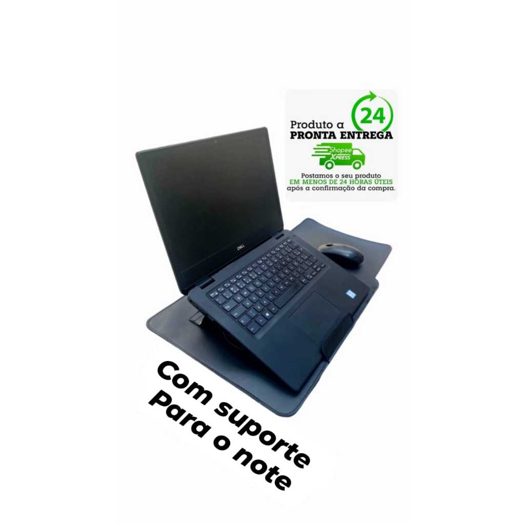 Capa Bolsa Multiuso Notebook 3 em 1 sendo Capa + Tripé + Mouse Pad