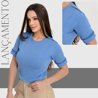 Blusa Feminina Malha Algodão com Gripir - Confortável e Elegante em Oferta na Shopee