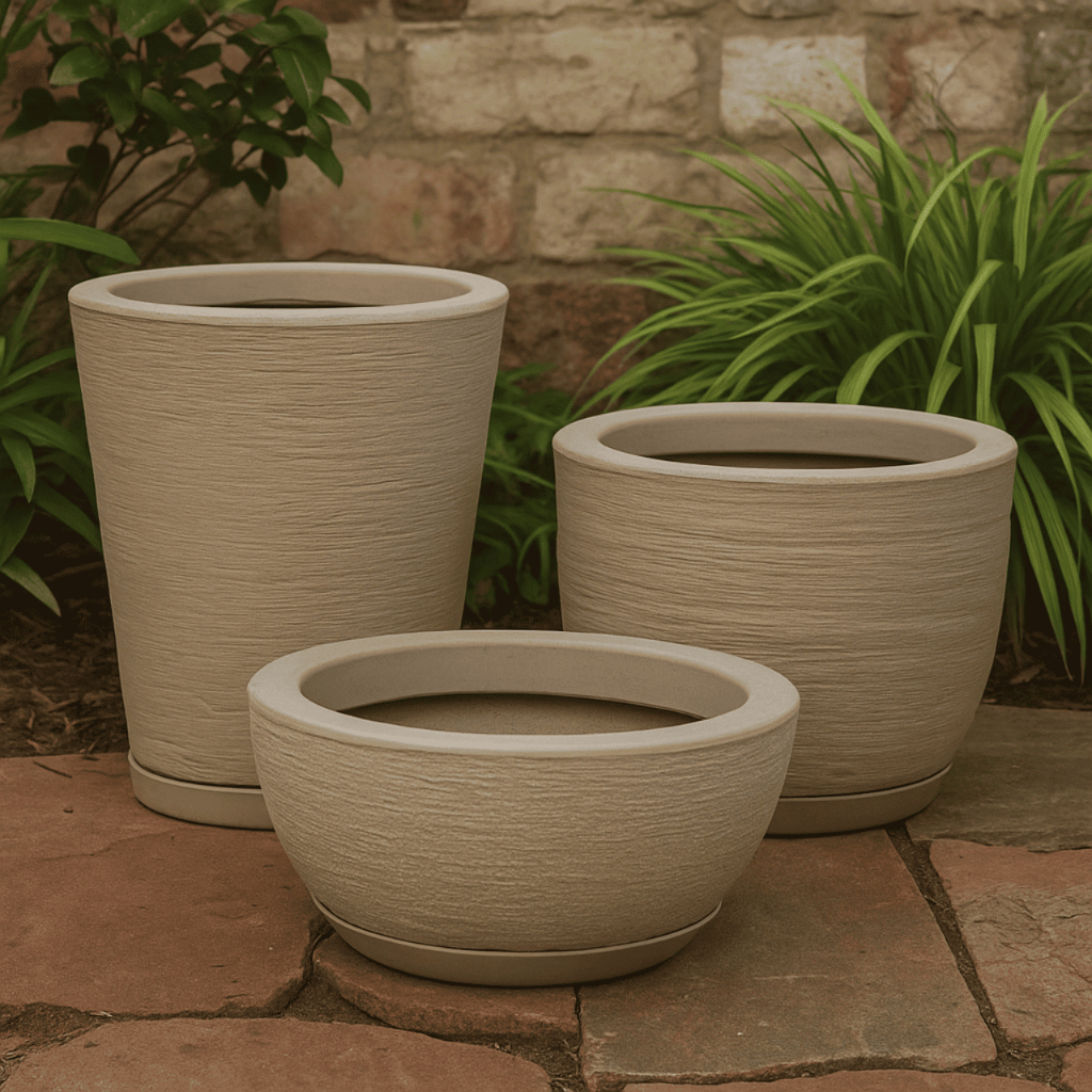 Kit 3 Vasos decorativo Bojo Diamante 3D Bacia Escovada Para  Plantas Jardim Casa com prato...