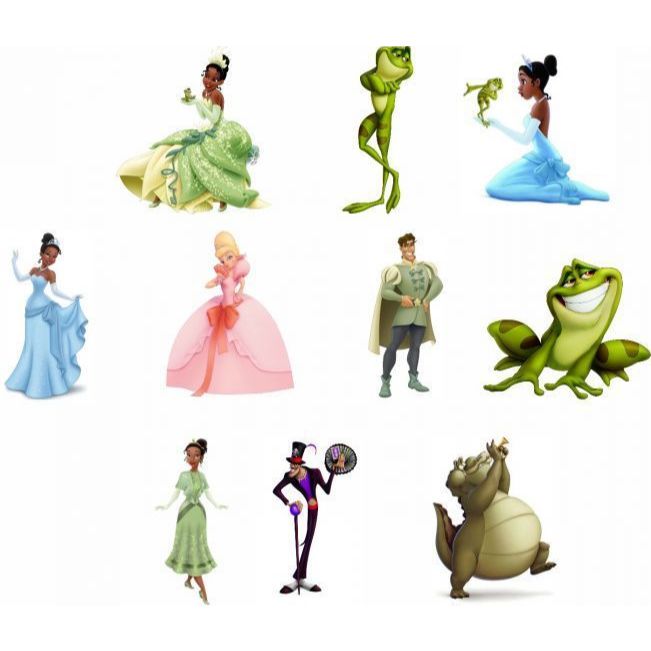 princesa eo sapo display de festa 10 peças 20cm Mdf em Oferta na Shopee