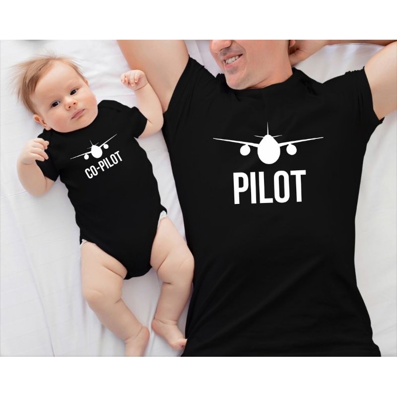 Kit pai e filho filha pilot co-pilot dia dos pais