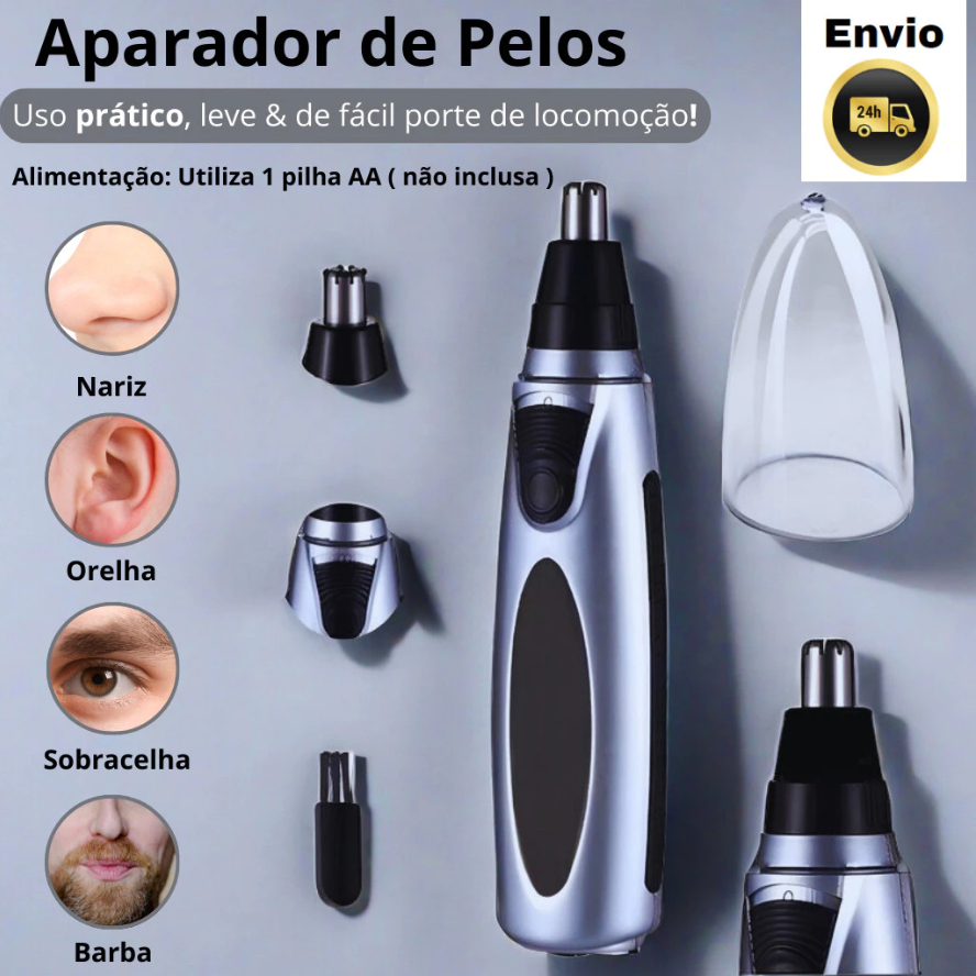 Aparador Removedor Cortador De Pelos De Nariz Orelha A Pilha Ergonomico