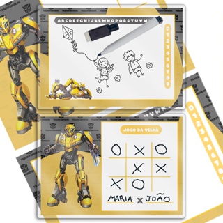 10,20 OU 30 UNIDADES LEMBRANCINHA LOUSA MÁGICA QUADRO BRANCO INFANTIL TEMA TRANSFORMERS - ENVIO JÁ em Oferta na Shopee