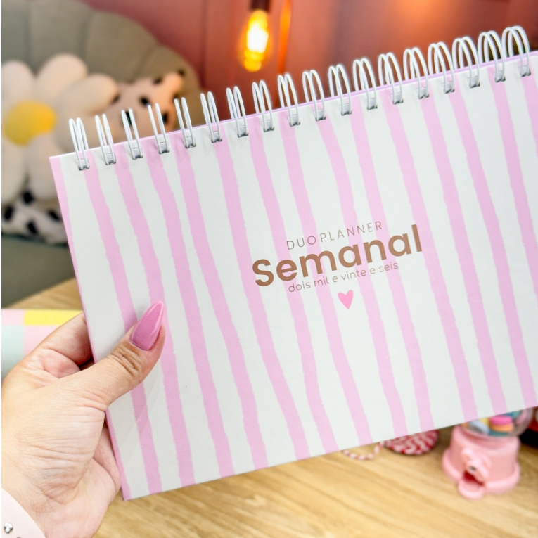 Personalizado Duo Planner 2026 Mensal Semanal Datado Permanente 2 em 1