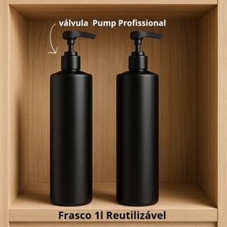 kit 4 ou 2 Frasco 1000 ml com Válvula Pump Profissional em Oferta na Shopee