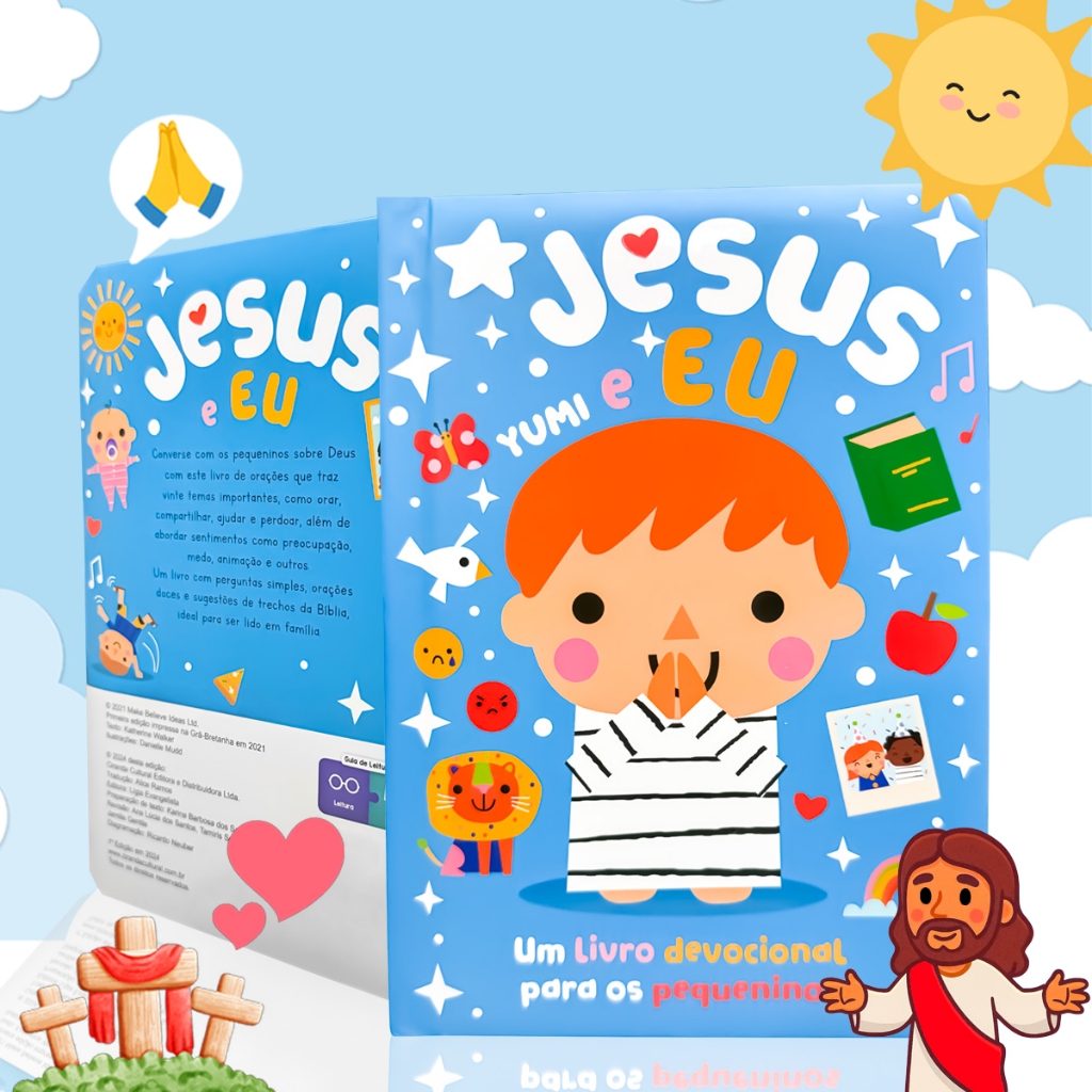 Devocional Jesus E Eu | Livro Infantil Histórias Bíblicas Ilustradas Para Crianças Capa Dura 0 A 7 Anos em Oferta na Shopee