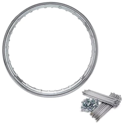 Aro 18 Dianteiro + Jogo Raio Cromado 4mm CG Titan Fan 125 150 160 Start Ybr Freio Tambor ou Disco