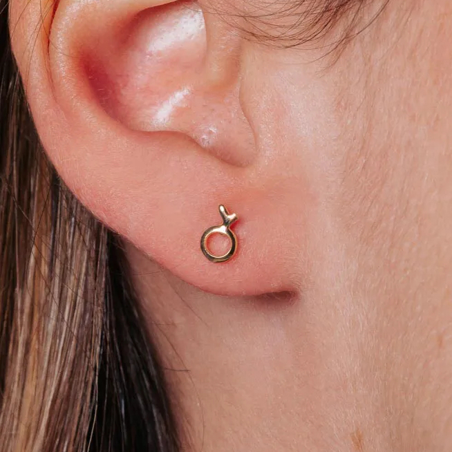 Brinco Bebê Cereja Tarraxa Baby Banhado a Ouro 18k