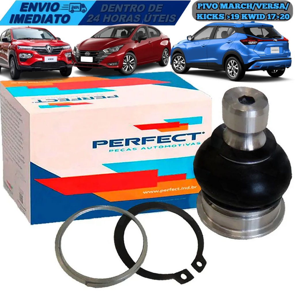 Pivô da Bandeja Dianteira Nissan Versa Kicks March Renault Kwid Original Perfect Novo NF e Garantia