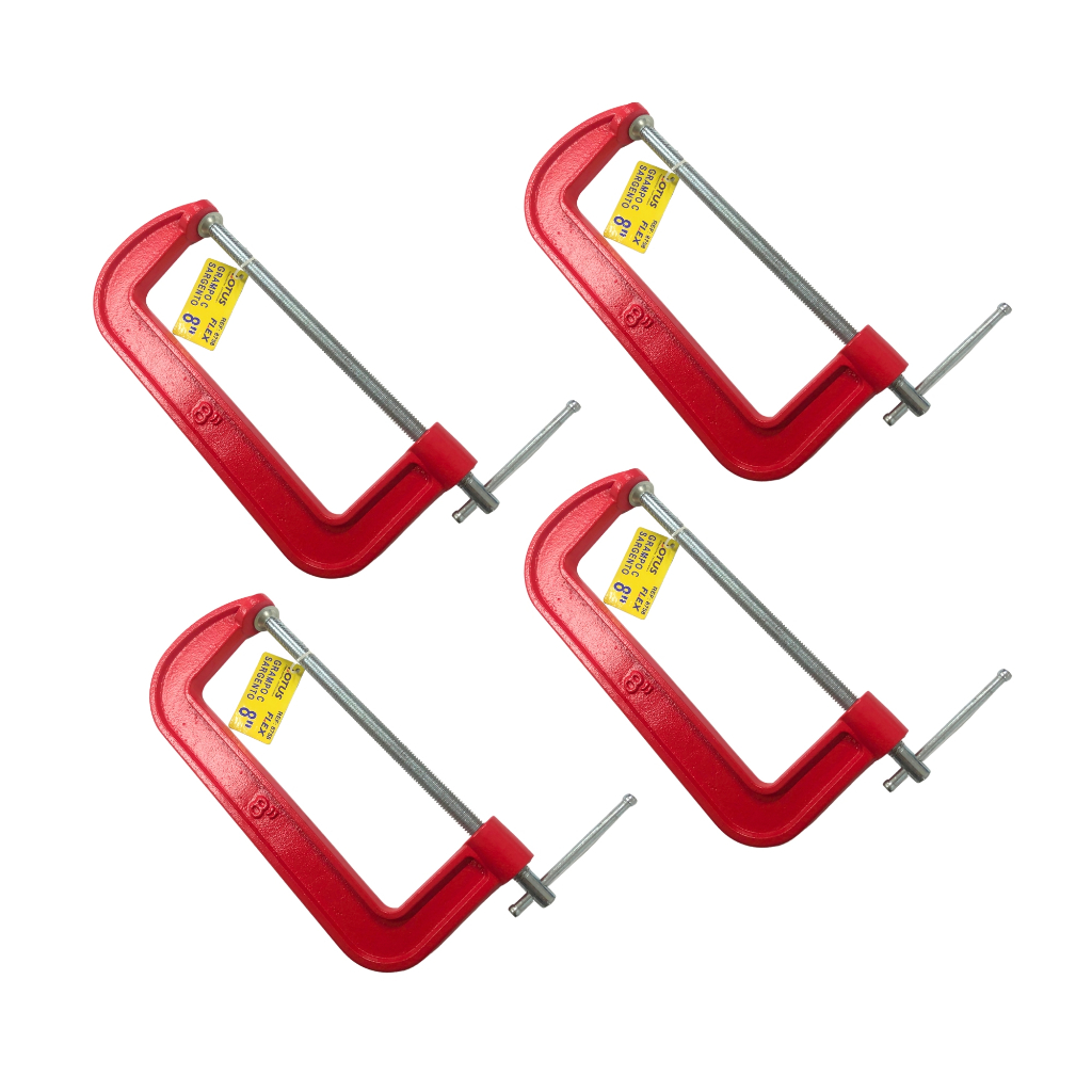 Kit 4 Grampos Sargento 8 Tipo C Flex Lotus
