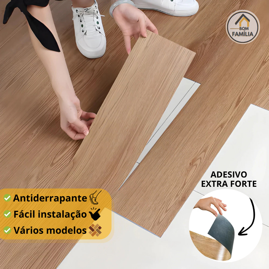 5㎡ Adesivo de Piso Madeira Moderno Antiderrapante Lavável 91,4x15,2cm vinílico em Oferta na Shopee