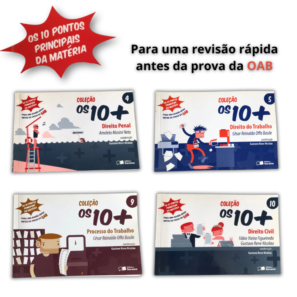 Coleção os 10 Mais - Para Uma Revisão Rápida Antes da Prova da OAB | Gustavo Rene Nicolau - Saraiva