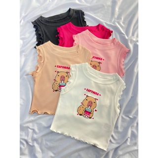 Regata Infantil Menina Capivara Suco fofo Fru Fru Canelado Ribana DTF01 em Oferta na Shopee