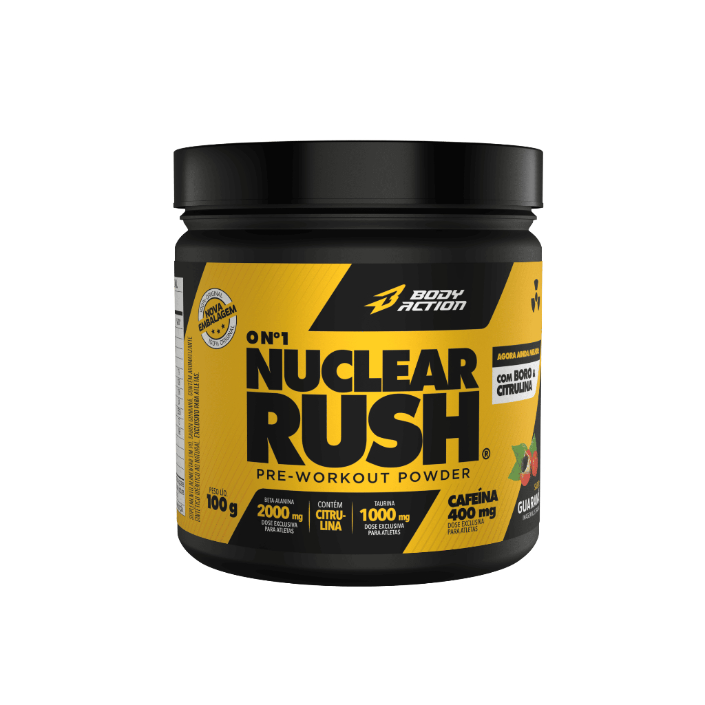Pré Treino Nuclear Rush 100g - Bodyaction em Oferta na Shopee