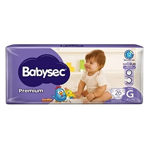 Fralda Babysec Galinha Pintadinha Premium G 26 Unids em Oferta na Shopee
