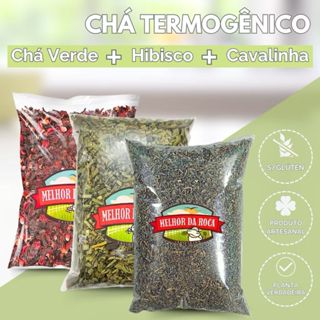 Kit Chá Xô Gordura - Adeus Barriguinha: Hibisco Chá Verde e Cavalinha 300g em Oferta na Shopee