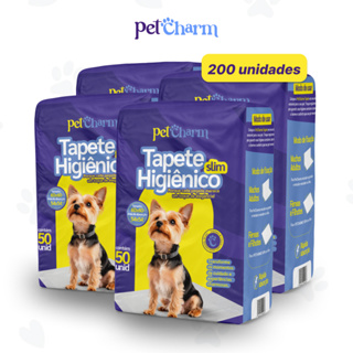 Tapete Higiênico PetCharm Slim -Tamanho 50cm x 60cm - Pacote com 200 unidades Para Cachorros em Oferta na Shopee